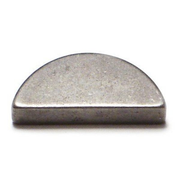 Midwest Fastener Woodruff Key, 4 x 9 mm Key Size, Steel Zinc, 5 PK 32333